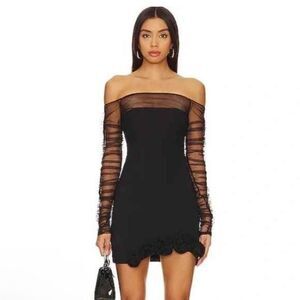 Revolve Camila Coelho Thais Mini Dress in Black
